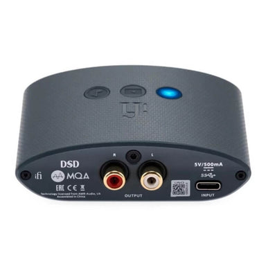ifi audio uno portable dac amp back view illuminated led