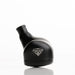 noble audio onyx iem logo stamp view with ear tip turned upwards
