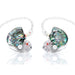 64audio a3e iem front view green faceplates