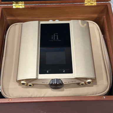 ifi audio valkyrie dac/amp in brown hinged box