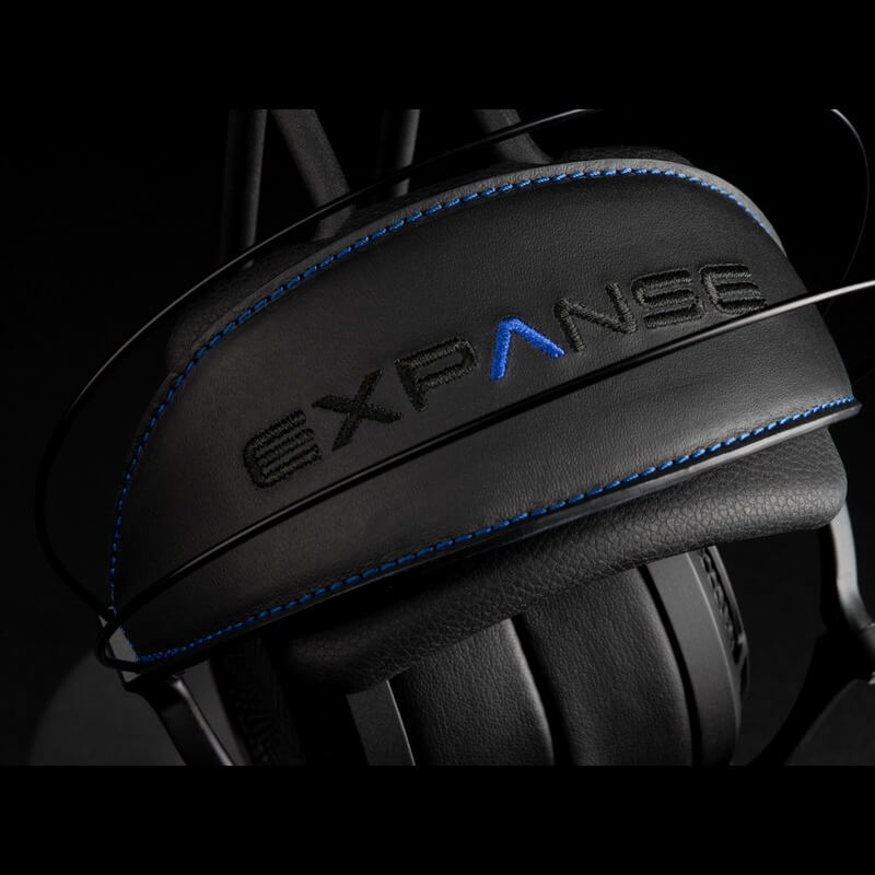 dan clark audio expanse headband close up view with expanse lettering