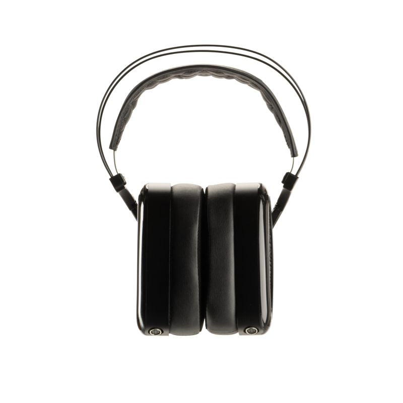 dan clark audio noire xo headphone front view clamped