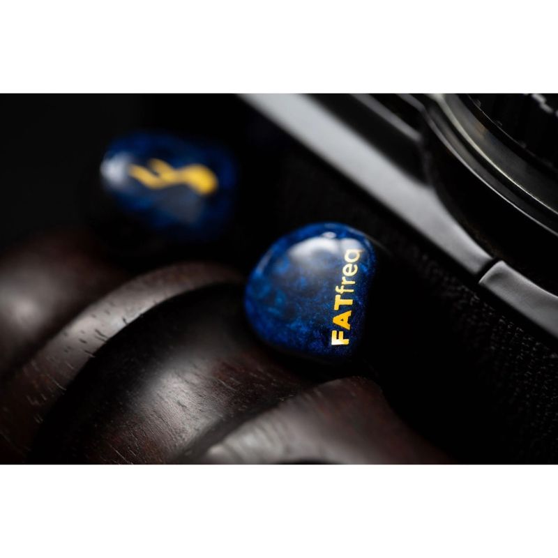fatfreq maestro mini iem fatfreq yellow logo close up