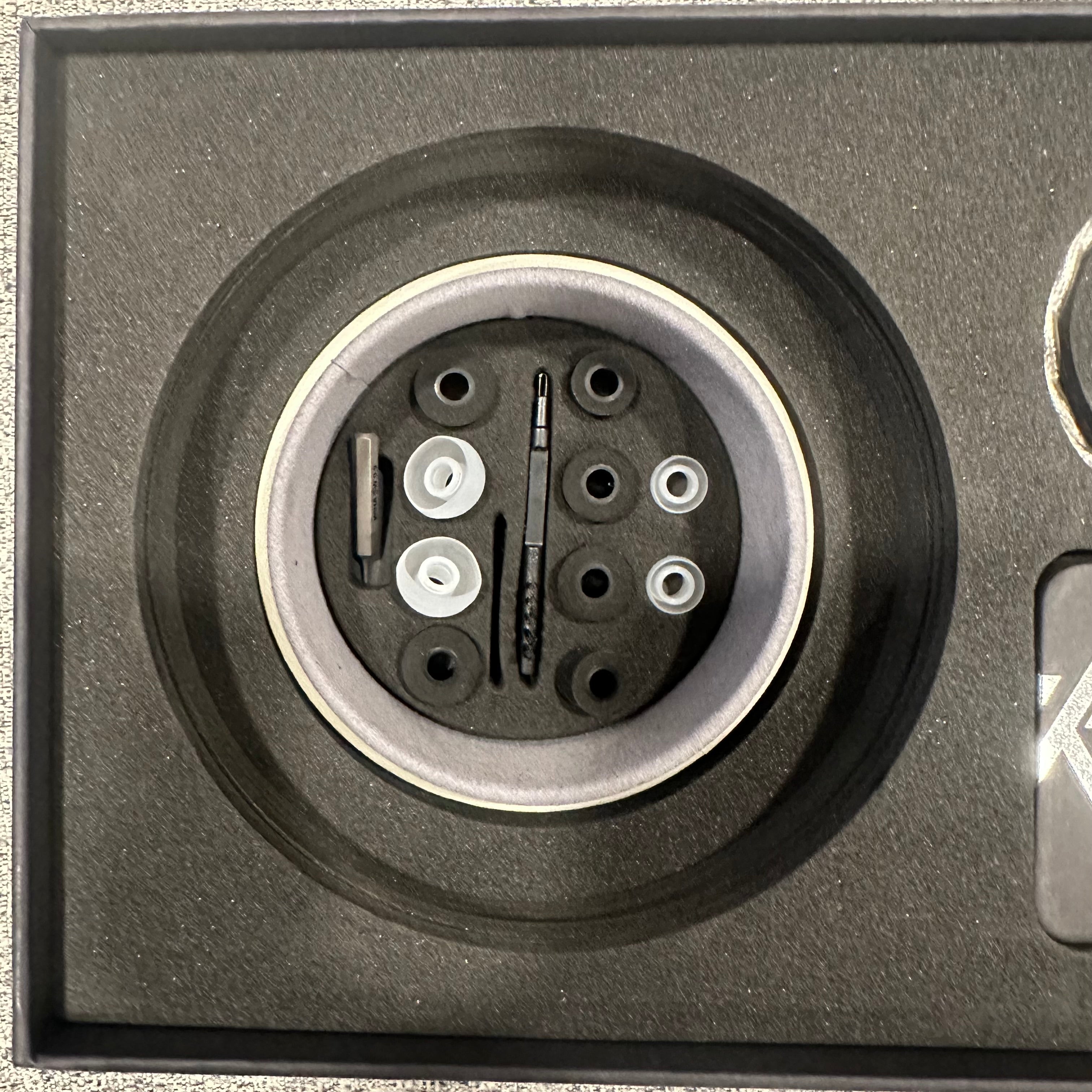 project k ear tips inside of their case