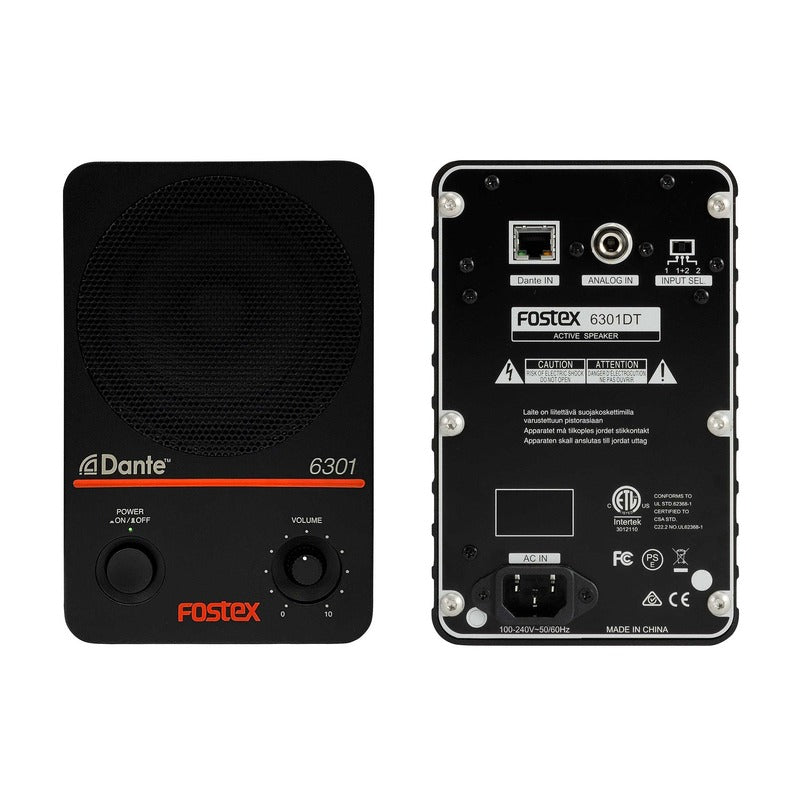 fostex 6301dt speakers front and back view side by side