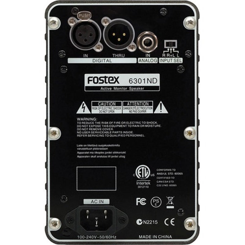 fostex 6301nd back panel