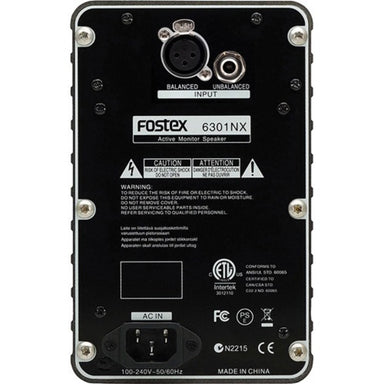 fostex 6301nx back panel view