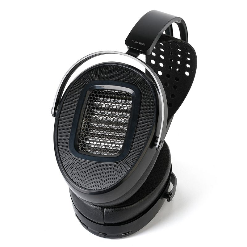 hifiman arya wifi headphone right side earcup tilted view