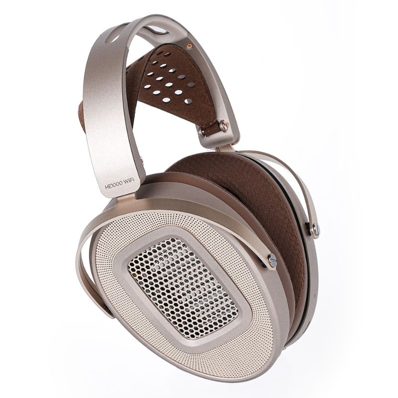 hifiman he1000 wifi headphone tilted to the right view