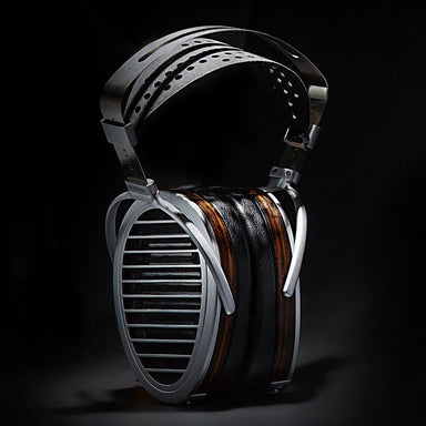 hifiman he1000se headphone side view on a black background