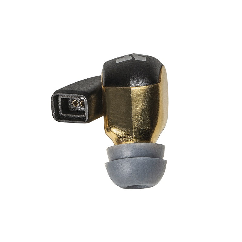 hifiman re2000 pro gold iem left earbud connector and ear tip view