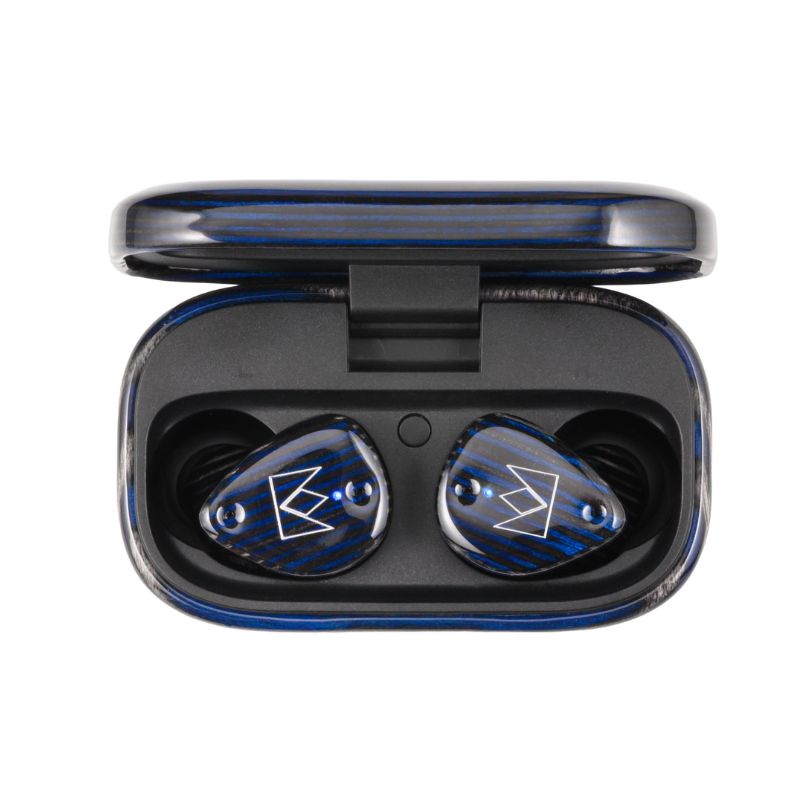 noble audio fokus prestige encore charging case with earbuds inside