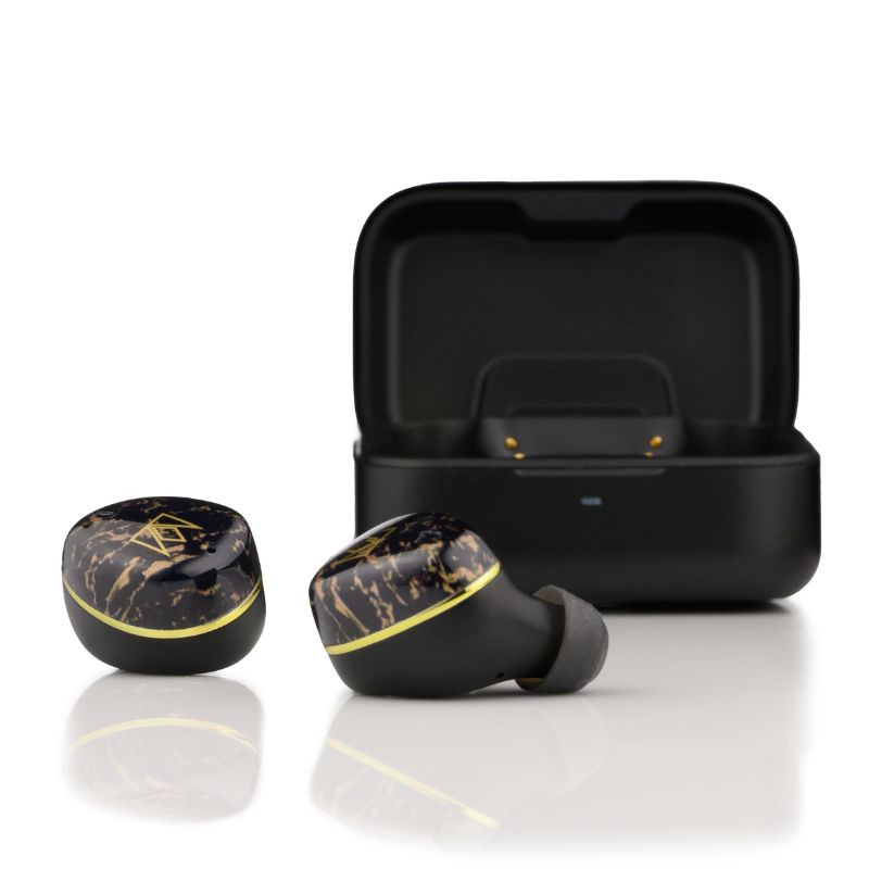 noble audio fokus rex5 black open case and earbuds