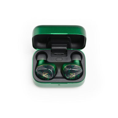 noble audio fokus rex5 tws charging case with earbuds inside