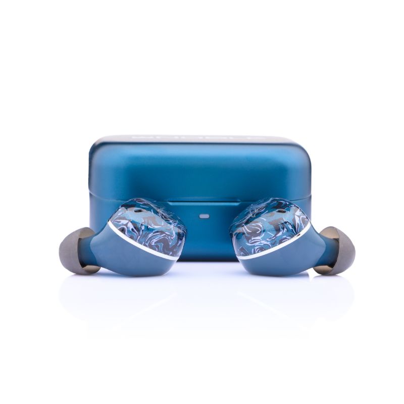 noble audio osprey case and earbuds front view