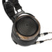 sendy audio peacock headphone black right side view with cables