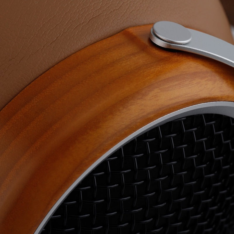 sivga luan headphone brown variant wood grain detail