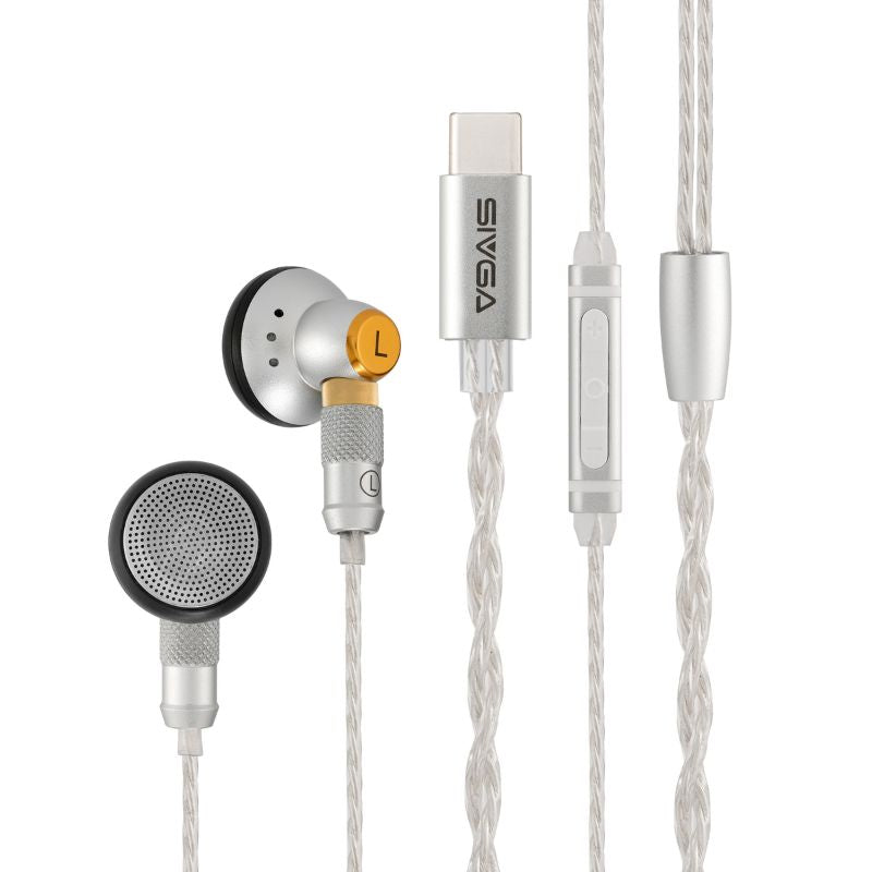 sivga m260 earbuds and silver cable