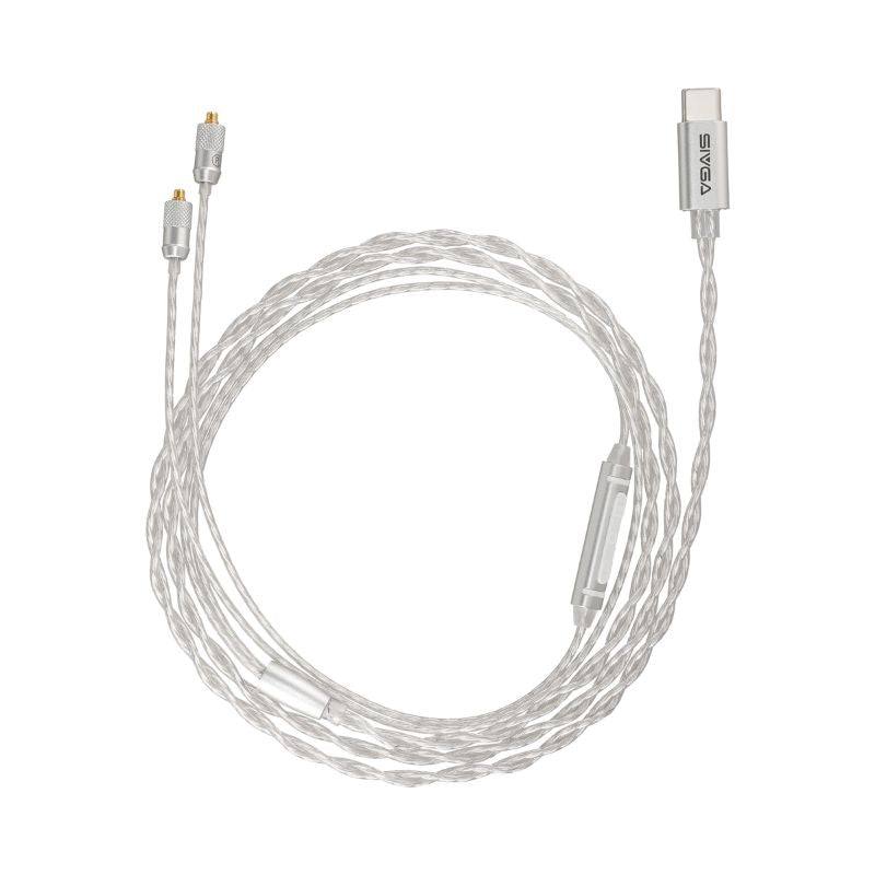 sivga m260 earbuds silver-plated removable cable