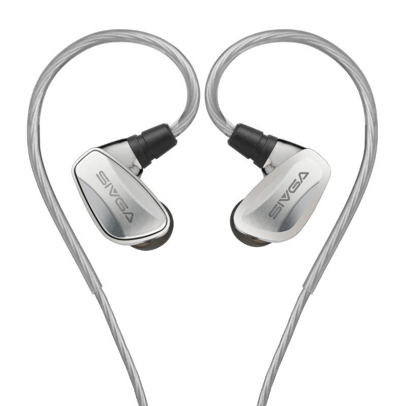 sivga sm100 iem front view with cables
