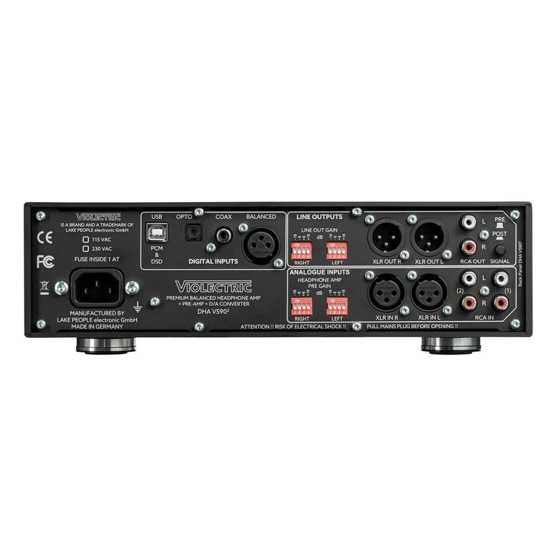 violectric dha v5902 dac amp back panel view