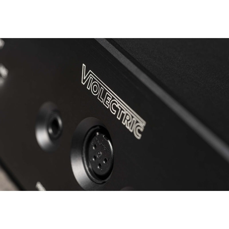 violectric hpa v340 headphone amp violectric label close up